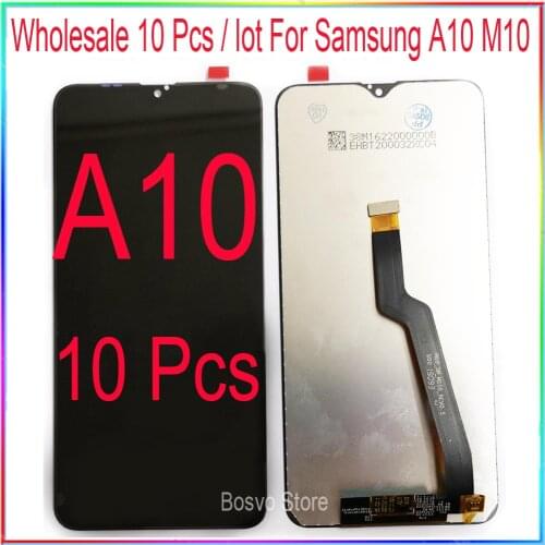Wholesale 10 pcs/lot for Samsung A10 LCD M10 screen display A105 M105 with touch with frame assembly Replacement repair parts