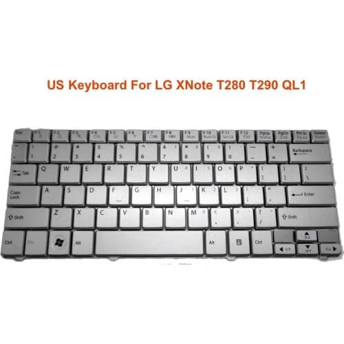US Replacement keyboards For LG XNote T280 T290 QL1 silver MP-09H33US-6920 MP 09H33US6920 New Good Quality Hot English keyboard