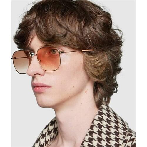 New Men Hexagonal Flat Lenses Sunglasses Women Brand Designer Vintage Shades Female Driving Sun Glasses Male Oculos