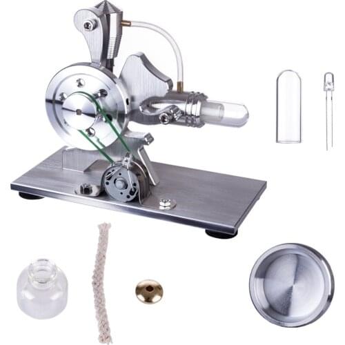 Stirling Squirrel Modeling Glass Hot Cylinder Single Lamp Single Cylinder External Combustion Thermal Energy Steam Engine Model