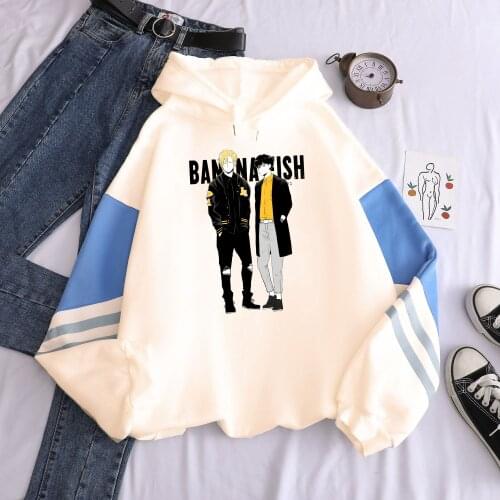 Banana Fish Japanese Cartoon Anime Printed Men Hoodies Sweatshirts Unisex Harajuku Winter For Women Clothings Oversized Hoodies