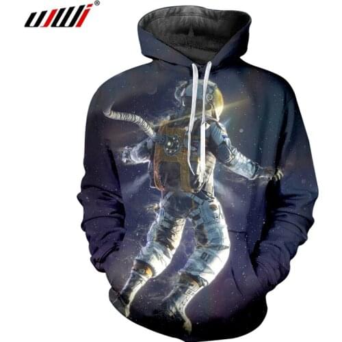 UJWI Family Matching 3D Armstrong Space Suite Kids Father Mom Hoodies Sweatshirt Casual Astronaut Spacesuit