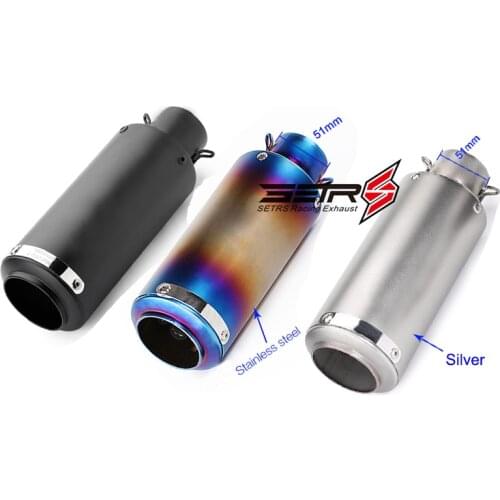 51/60mm Universal Motorcycle Racing Exhaust Escape Modified Dirt Pit Bike Muffler With DB Killer for K6 K7 R6