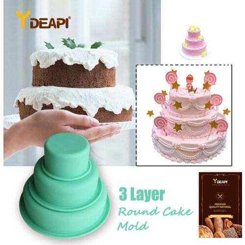 YDEAPI Silicone Cake Mold Round Shape Rectangular Silicone Bread Pan Toast Bread Mold Cake Tray Mould Non-stick Baking Tools