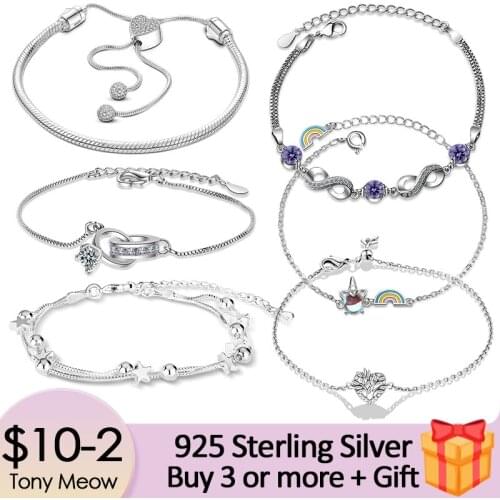 Femme Moments Pave Heart Clasp Snake Chain Slider Bracelet 925 Sterling Silver Snake Chain Slider Bracelet for Women Jewelry