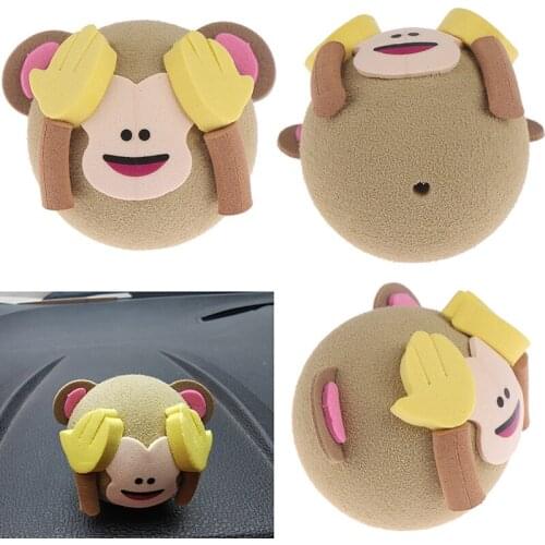 1Pc Cute funny monkey car suv antenna pen topper aerial EVA ball decor toy gift for children