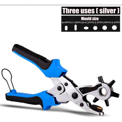 Multifunctional punch pliers. tool.Revolving Leather.Punch tool . Button. rivet. Eyelets.Belt Puncher Punch Round Hole