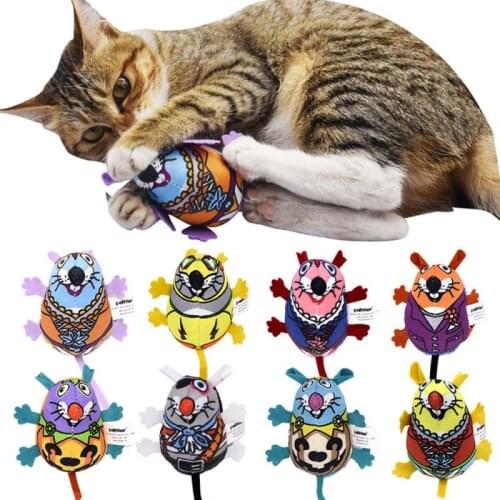 1Pcs New Pet Cat Toy Natural Catnip Pet Cat Matatabi Bell Sound Cat Toy Cat Supplies Vocal Cat Mint Colorful Rat Plush Mouse Toy