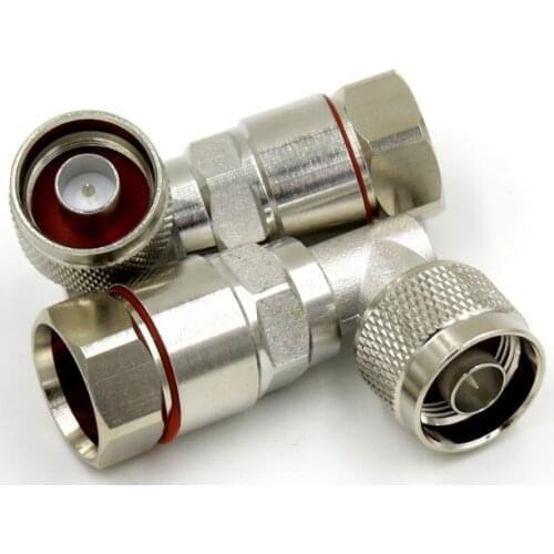 10pcs N male Clamp Plug Right angle RF Coaxial Connector for Corrugated Copper 1/2"50-12 Cable adapter
