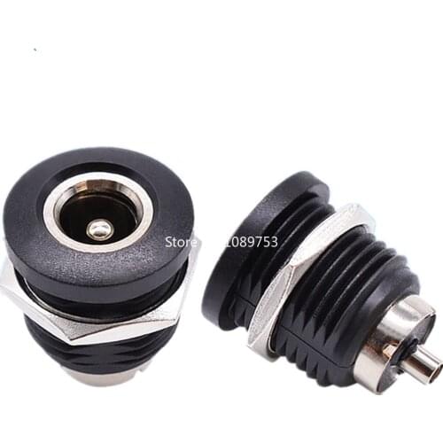 10Pcs DC Large Current Charging Jack 5.5x2.5mm / 5.5x2.1mm Female Panel Mount Connector 5.5x2.5/2.1mm Socket Connector