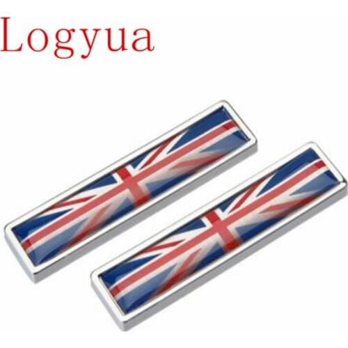 2Pcs/Lot UK Flag Metal Car Sticker Decorate Sticker Emblem Badge For England Britain British Cars
