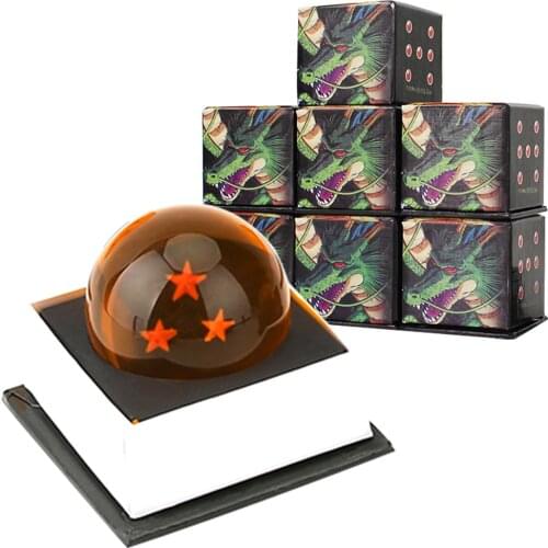 4.3cm Crystal Ball Resin Ball With Color Box 7 Stars Balls PVC Figure Anime Collection Model Toys Gifts