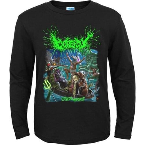 4 designs Gorepot Rock Brand full sleeves shirt 3D Demon skull Hardrock heavy thrash Metal 100%Cotton tee camiseta Streetwear