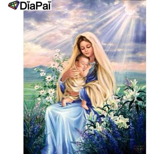 DIAPAI Diamond Painting 5D DIY 100% Full Square/Round Drill "Woman child" Diamond Embroidery Cross Stitch 3D Decor A24682