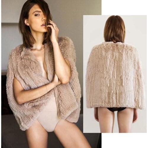 AU436 New Arrival Free Size Wedding Women Fashionable Beautiful White Rabbit Fur Capes Stoles