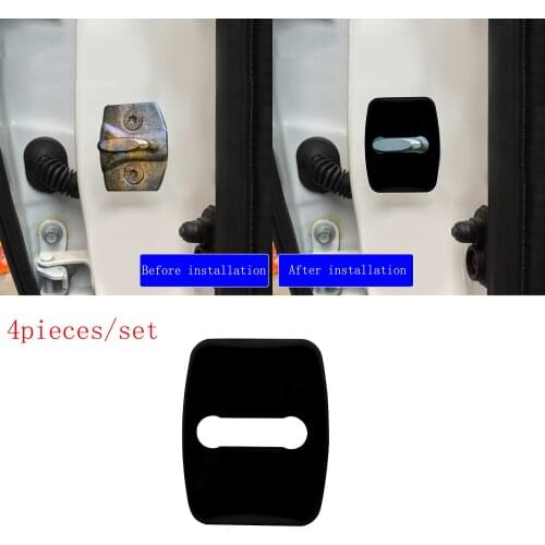 4 pcs Black Stainless Steel Car Door Lock Protective Buckle Cover case for BMW X6 08-13 X1 X5