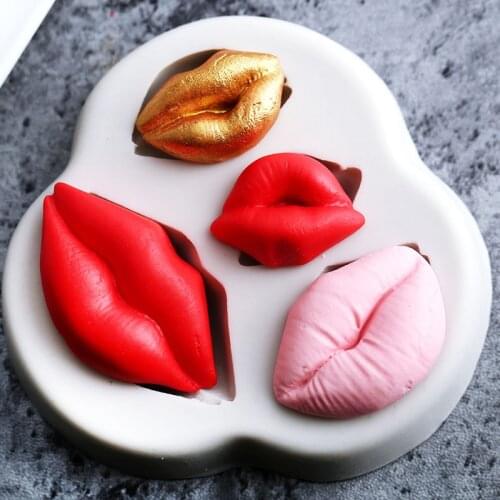 DIY Lips Fondant Silicone Crystal Epoxy Mold Candle Valentines Day Chocolate Soap Candy Cake Decoration Kitchen Baking Tool