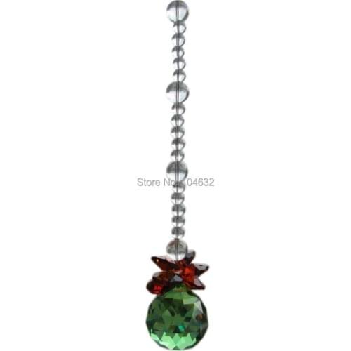 Feng shui 30mm crystal ball&14mm octagon beads healing crystals suncatcher wedding decoration,crystal chandelier parts 1869