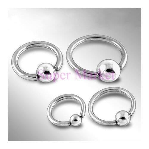 BCR Ball Closure Rings 316L surgical steel Different Size Earring Stud Eyebrow Rings Nose Lip Belly Bar 200pcs/lot Free Shipping