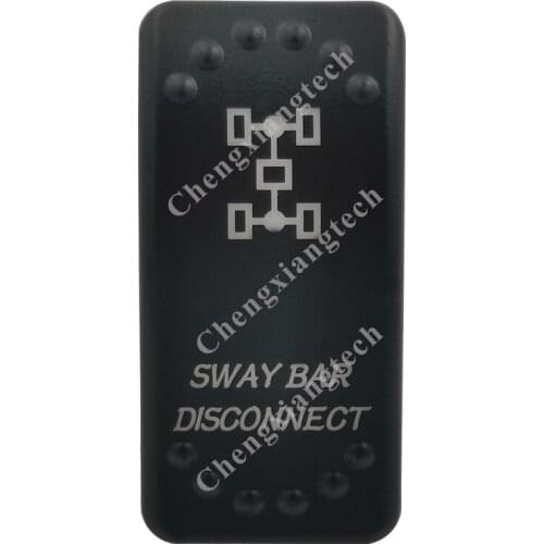 Laser Etched -SWAY BAR DISCONNECT- Led Backlit Rocker Switch Cap for Car Boat Truck Rv Switch Auto DIY Replacing, Cover Only