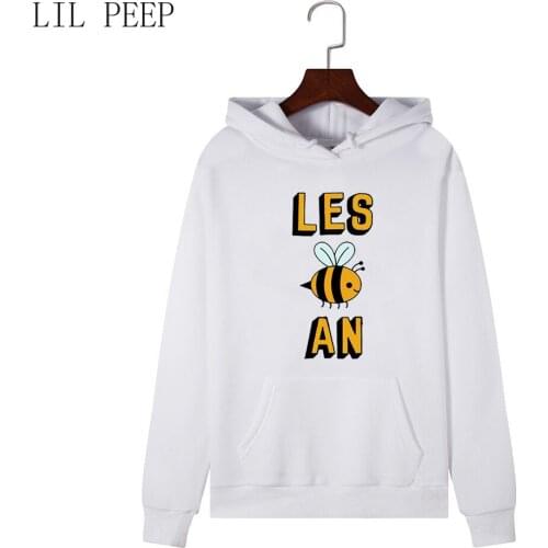 Les Bee An Kawaii Symbol Print Women Casual Hooded Pocket Long Sleeve Pullover Sweatshirt Winter Harajuku Hoodies Sweatshirts