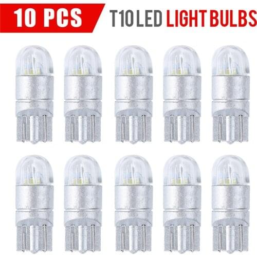 Mayitr 10pcs Car Auto 2 SMD LED T10 194 168 W5W Canbus White Dome Light License Side Marker Lamp Bulb Parts Accessories