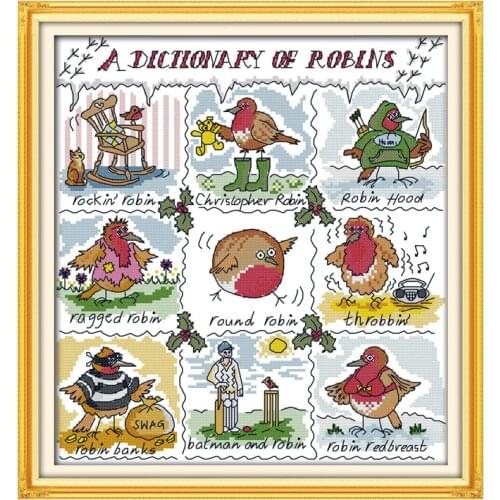 Bird DIY cross stitch kit 14CT printed canvas stamped cross stitch embroidery kit needlework set cross stitch pattern Home decor