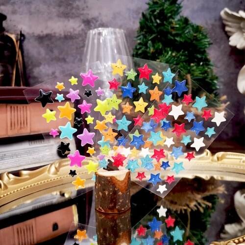 Panalisacraft 3 styles star sticker for deco sprinkles enamel dots resin sticker Scrapbooking accessories Card Making Decoration