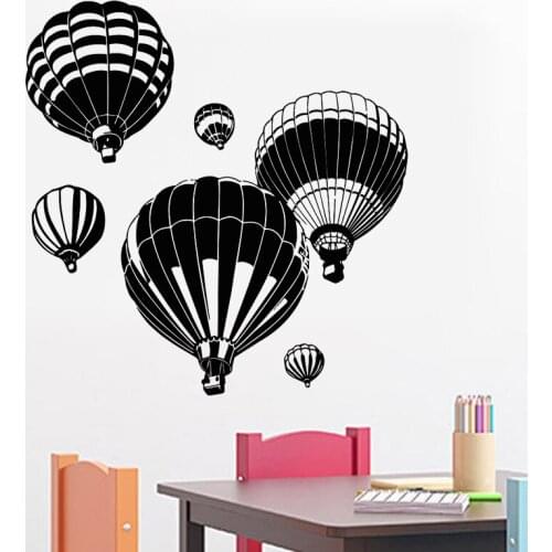 Hot Air Balloons Wall Stickers Removable DIY Home Decor Vinyl Wall Decal For Living Room Kids Nursery Baby Room Wall Decals