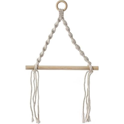 Nordic Toilet Paper Holder Dispenser Hand-woven Tapestry Macrame Wall Hanging Bathroom Towel Rack Decoration