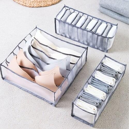 Underwear Organizer Sock Organizer Foldable Drawer Organizer Bra Organizer Storage Boxes for Underwear Socks Stockings Scarves