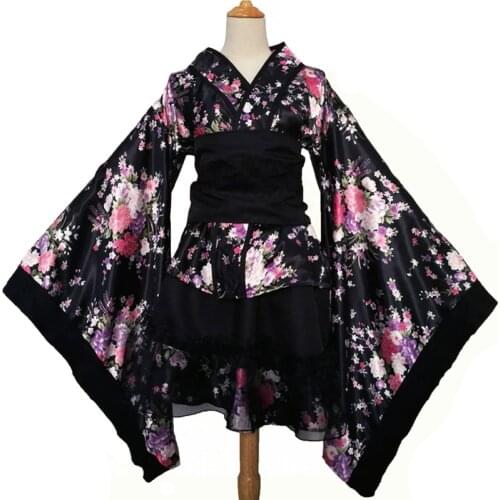Sexy Kimono Japanese Style Girls Robe Lolita Maid Dress for Women Party Yukata Dance JP Anime Cosplay Costumes Lady Women Suits