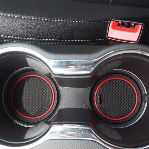 Full Set Car Coasters Water Cup Trough Door Trough Armrest Box Decoration Accessories for Ford Mustang 15-20