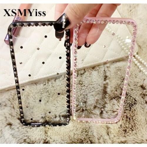 XSMYiss Luxury Bling Diamond Clear Case For iphone 6 7 8 Plus Rubber Girly Luxury TPU Cover For iphone 12 mini 11 Pro XR Xs Max