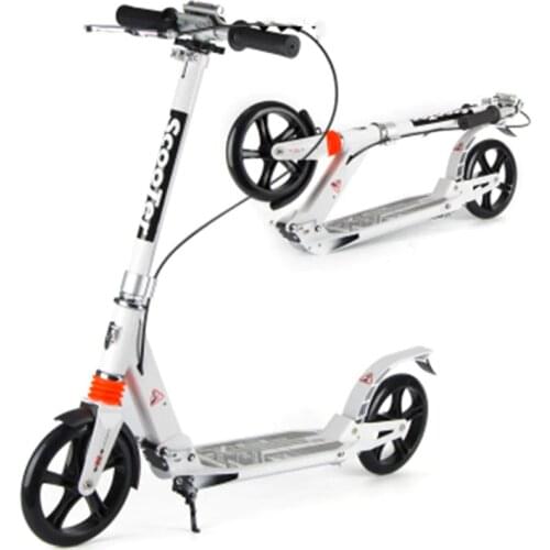 Adult children kick scooter foldable PU 2wheels bodybuilding all aluminum shock absorption urban campus transportation