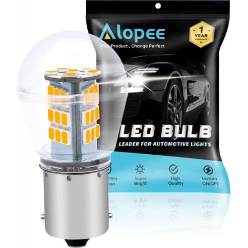 Super Bright Amber / Yellow 1156 BA15S 1141 1003 7506 1073 LED Light Bulb 9-30V-DC, 2835 33 SMD Car Turn Signal Lights Blinker