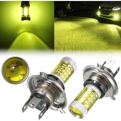 2Pcs/Lot 9003 H4 LED Fog Light Samsung2323 Chip 80W 3000K YELLOW & 6000K White Driving For DRL Bulbs Lampada Faro