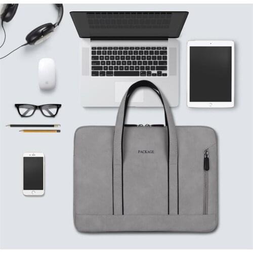 Unisex Notebook Laptop Bag Fashion Business Handbag Briefcase Simple Design Shockproof 15 Inch Large Portable Hand Bags