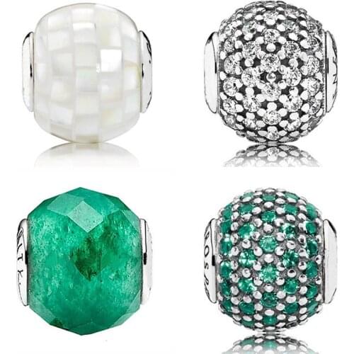 Generosity Prosperity With Cubic Zirconia Bead Fit Europe Essence COLLECTION Bracelet Bangle 925 Sterling Silver Charm Jewelry