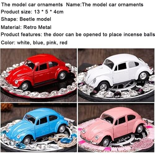 Vintage Beetle Diecast Pull Back Car Model Toy Children Gift Decorations