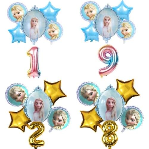 Disney Frozen Gold Foil Balloons Birthday Party Supplies Girl Faovr Princess Elsa Wedding Decorations Baby Shower kids Gift toys