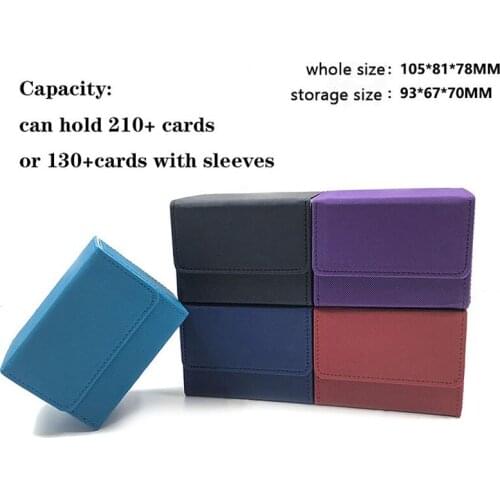 High Quality 5 Color Choice Can Hold 210+ Cards Box Small Size Side Open Deck Box Deck Case For TCG/CCG/MTG/PKM Trading Cards