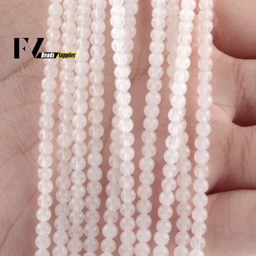 3mm Natural White Jades Stone Beads Round Loose Spacer Quartz Beads For Jewelry Making Diy Needlework Bracelet Necklace Charms