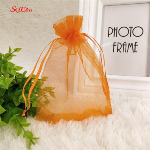 50pcs/lot,10x15 Drawable Organza Bags Wedding Favors And Gifts Jewelry Packaging Organza Bags 6zSH314