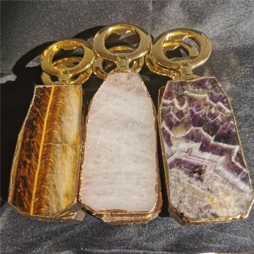 Amethyst Natural rose Quartz bottle opener Healing tiger eye crystals Beer machine clear crystal blue-veins stone 1 pc