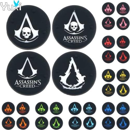 YuXi 4pcs Analog Thumb Stick Grips Caps For PS4 Pro Slim for PS3 Gamepad Grip Cover for Xbox 360 One Thumbstick Case