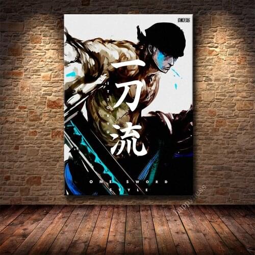 Anime Zoro Canvas Posters And Prints Picture Anime Figure Painting Home Wall Art Decor Living Room Bedroom Decoration