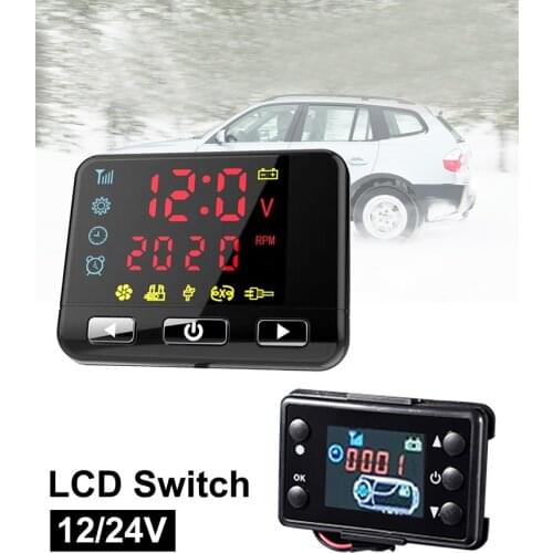 12/24V Car Heater LCD Display LCD Switch Controller For Car Air Heater Remote Control Diesel Air Parking Heater