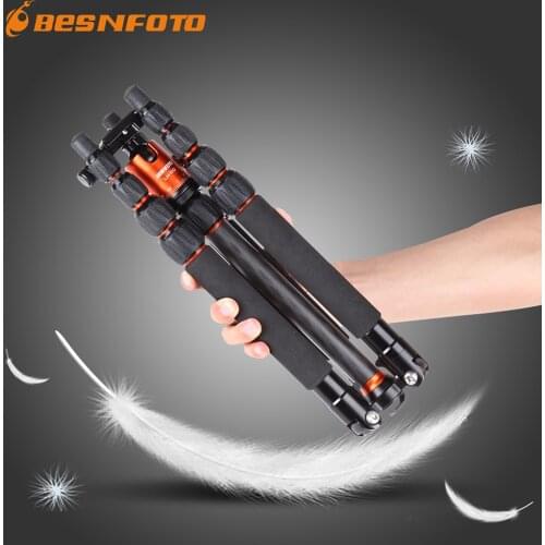 Besnfoto BC-2205 Tripod Carbon Fiber Portable Reflexed Monopod Camera Stands For Canon Nikon Micro SLR Max Loading 8KG