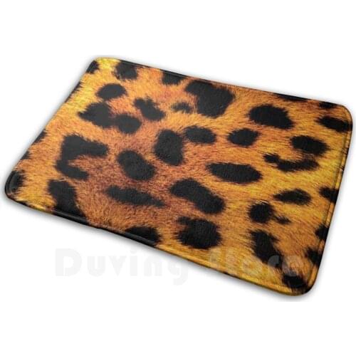 Leopard Print Design Cloth Face Mat Rug Carpet Anti-Slip Floor Mats Bedroom Carpet Quarantine Face Inhale Breath Oxygen Children